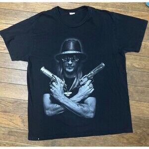 Kid Rock Tour 2011 Black Graphic T-Shirt Hanes Cotton XL Music Concert